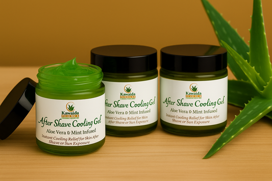 Kawaida After Shave Cooling Gel with Aloe Vera & Mint – Soothing Post-Shave Skin Relief for Men